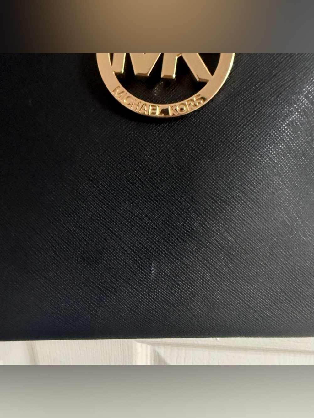 ** FAIR CONDITION- CALLOUTS **Michael Kors Black Leather Satchel - Picture 3 of 16